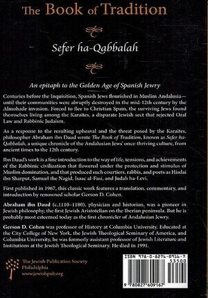 The Book of Tradition: Sefer Ha-Qabbalah